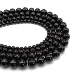 Black Onyx Beads - Genuine Natural Round Loose Beads For Bracelet Necklace DIY Jewelry Making